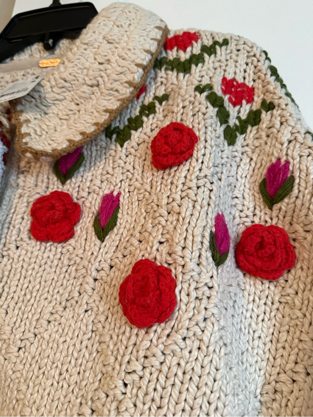 Free People Oversize Rosebud Cardigan - Picture 10 of 16
